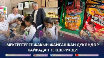 МЕКТЕПТЕРГЕ ЖАКЫН ЖАЙГАШКАН ДҮКӨНДӨР КАЙРАДАН ТЕКШЕРИЛДИ